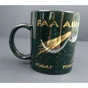 VTG FAA Airway Facilities Coffee Mug Black Gold Today Tomorrow And Beyond